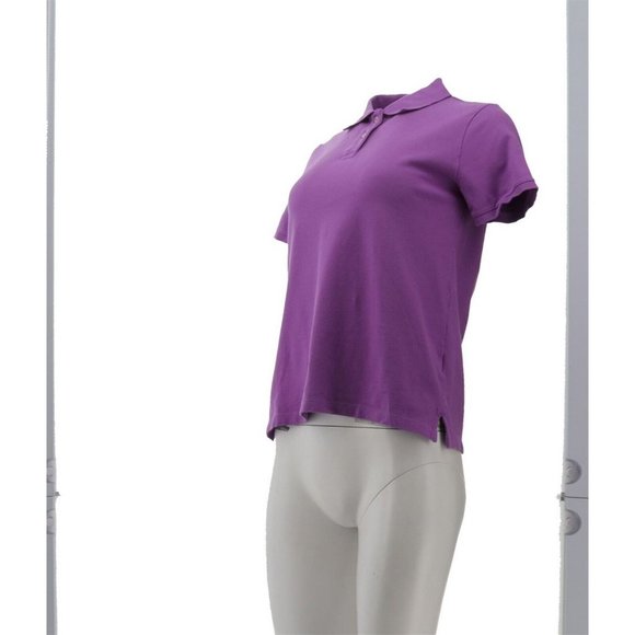 NWT LANDS' END WOMEN'S MESH SHORT SLEEVE POLO SHIRT‎ DEWBERRY (PURPLE) PXS - Picture 2 of 9
